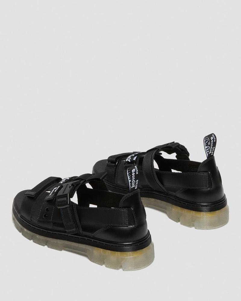 Sandalias Con Tiras Dr Martens Pearson Iced Casuales Hombre Negros | MX 166EBC